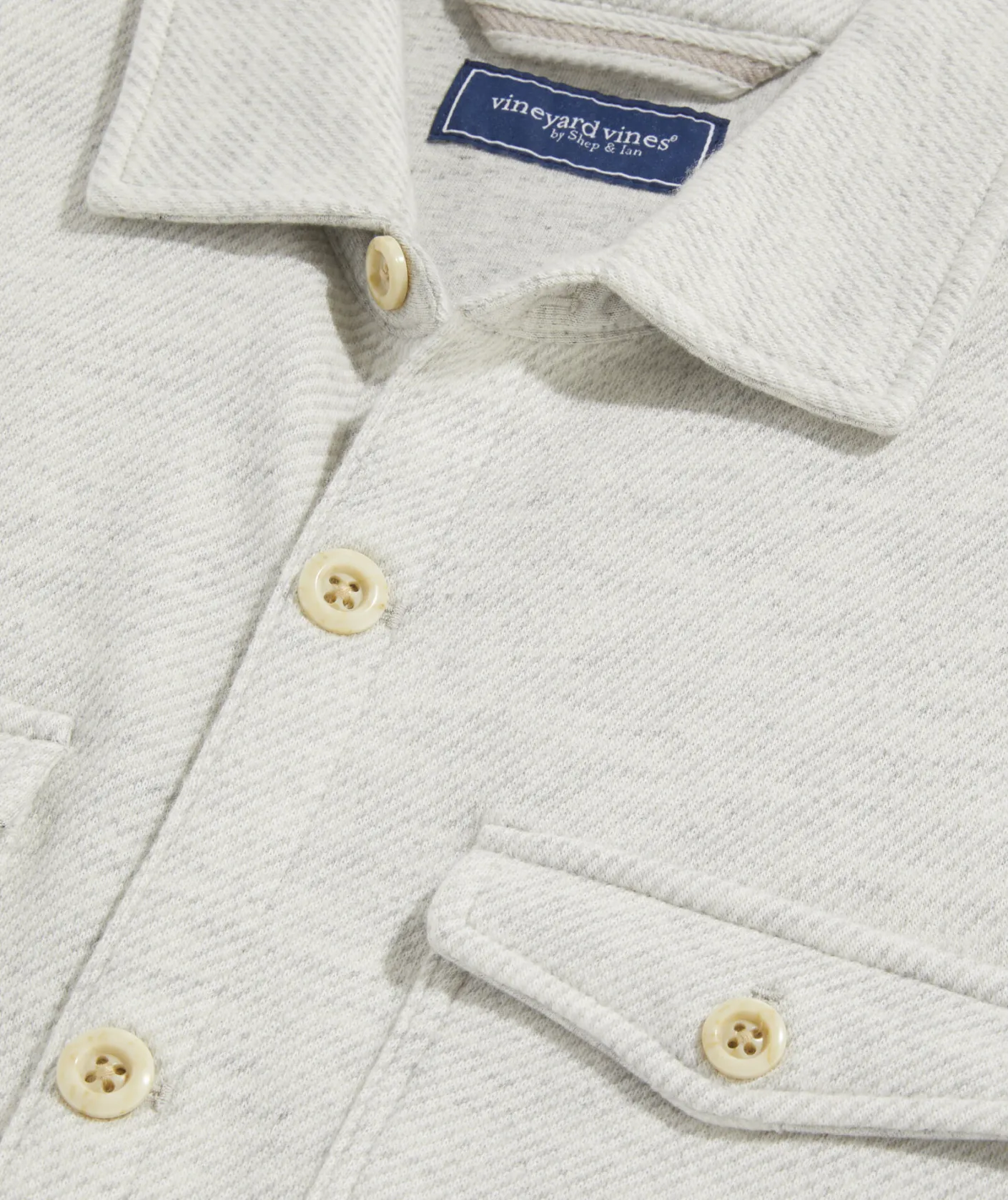 Jackets & Vests<Vineyard Vines Twill Wool Shirt Jacket Marshmallow