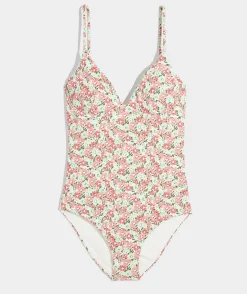 Swim & Cover-Ups<Vineyard Vines Underwire One-Piece SB Floral - Marsh