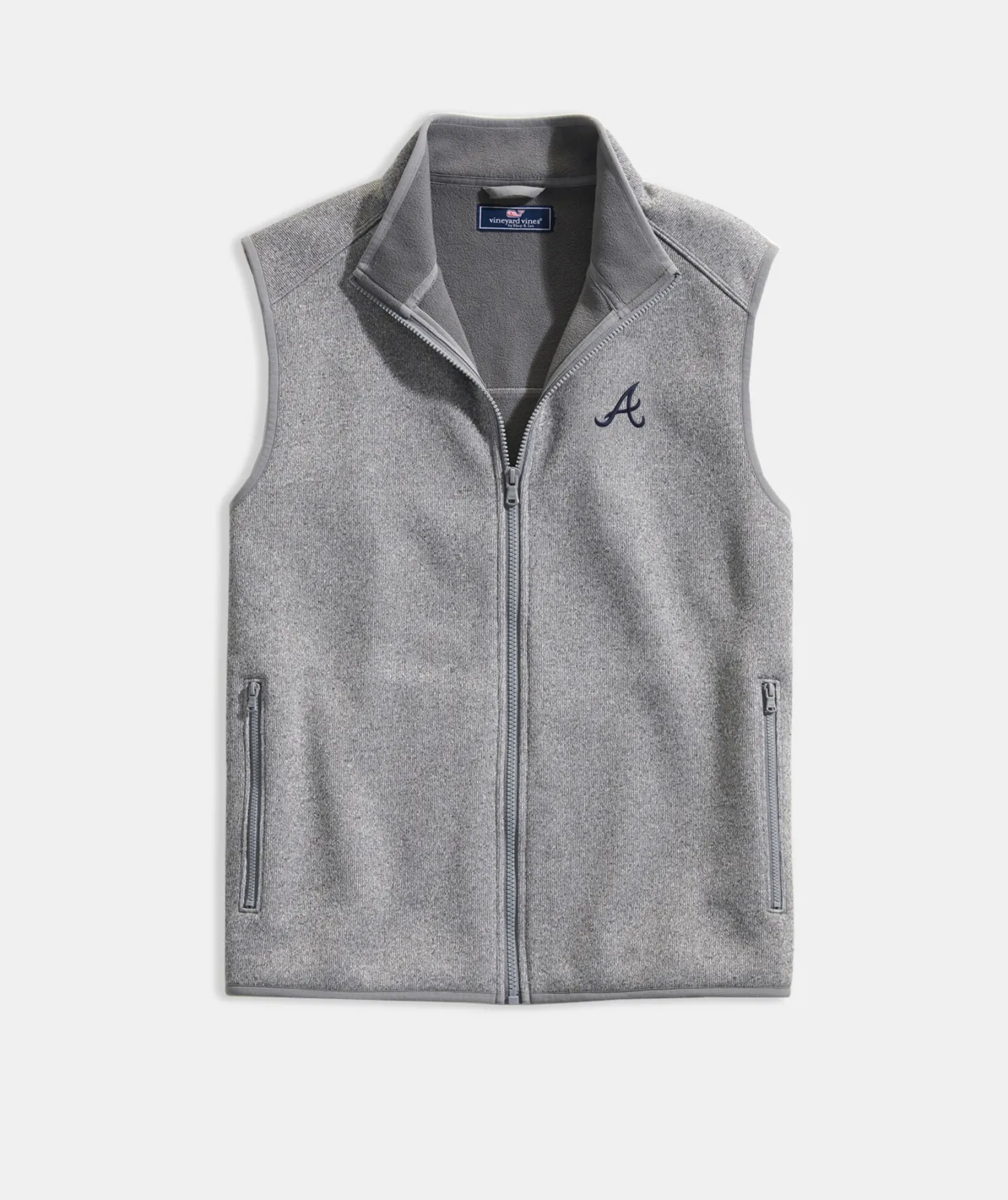 Detroit Tigers<Vineyard Vines Women's Detroit Tigers Mountain Sweater Fleece Vest Marshmallow